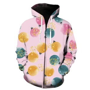 Coloré Graffiti motif fermeture éclair sweats à capuche mode tendance à manches longues hommes 3D imprimé automne fermeture éclair à capuche ample Streetwear à capuche - Product Image 4