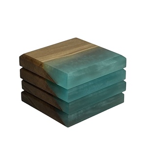 ถาดรองแก้วอีพ็อกซี่เรซินทำมือคุณภาพสูงสำหรับเครื่องดื่มชากาแฟสำหรับใช้ในบ้านและสำนักงาน - Product Image 1