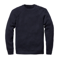 Stilvoller Herren Casual Winter Pullover aus 100% Baumwolle mit Blumenmuster, 260g, Atmungsaktiv, Anti-Pilling, Schnelltrocknend, mit Überschnittener Schulter