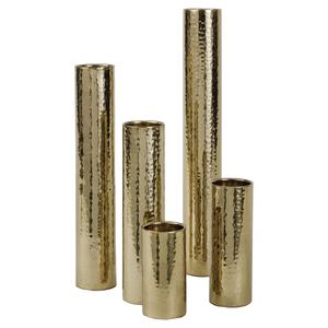 Antique Cylinder Flower Vases Hammered Gold <b>for</b> Home Decor New Arrival <b>Table</b> Top Wedding Decoration Floral Pot & Planters - Product Image 1