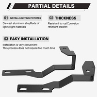 Support de montage pour feux de travail LED sur montant A et capot, support de fixation pour feux de fond pour Toyota Tacoma 2e génération 2005-2015