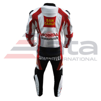 Combinaisons de moto en cuir pour course automobile, logo personnalisé imprimé, imperméables, grandes tailles, respirantes, coupe-vent, vêtements de sport pour hommes