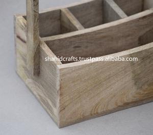 Mina Design 4 compartiments pour ustensiles de cuisine Caddy en bois Vente en gros exportateur Design personnalisé Caddy de service en bois Fabricant - Product Image 4
