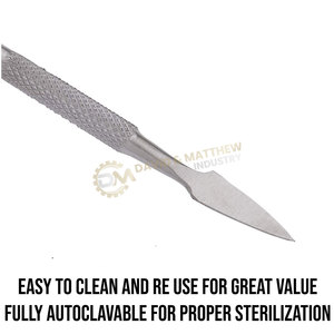 Empujador de cutículas de uñas de acero inoxidable de alta calidad, instrumento de belleza esencial para herramienta de manicura artística DAVID MATTHEW INDUSTRY - Product Image 4