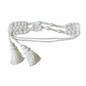 Lanière haute de gamme, design classique en cordon argenté, coton et polyester, aiguillette ornementale, équipement de défense personnelle, écologique - Product Image 2