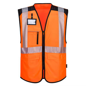 Gilet de sécurité avec tissu tricoté, logo de gilet de sécurité, haute qualité, vente en gros, haute visibilité, réfléchissant, nouveau design, gilet de travail de sécurité - Product Image 1