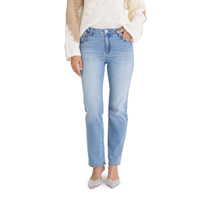 Pantalones vaqueros lavados a precio barato y cómodos informales ajustados de cintura alta para mujer de talla grande con diseños personalizados de BD - Product Image 5