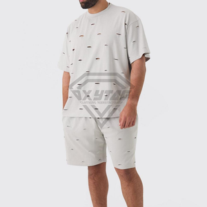 Bas quantité minimale de commande lourd 100% coton uni personnalisé t-shirt surdimensionné en détresse pour hommes blanc grande taille t-shirts pour hommes en détresse - Product Image 6