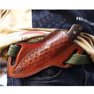 Gaine de couteau en cuir usiné à la main au prix d'usine la plus vendue housse de couteau de chasse en cuir véritable occidental étui de transport - Product Image 1