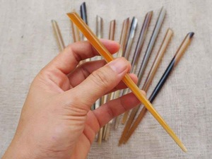 Polished Finish Buffalo Horn <b>Hair</b> <b>Pins</b> for Women's Ox Horn <b>Hair</b> Styling Stick Natural Accessory - Product Image 2