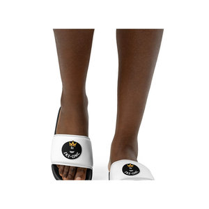 Ciabatte da donna con Logo firmato in PVC intarsiato a punta aperta antiscivolo traspirante stampate impermeabili per l'estate invernale - Product Image 3