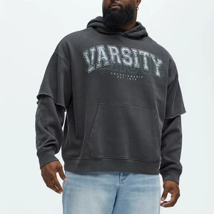 OEM Wholesale Custom Printed Knitted Pullover Acid Wash Hoodie for Men Baggy screen printed Oversized Hoodies - Product Image 1