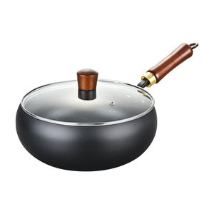 9.45 inch Non Stick Milk <b>Pot</b>, No Coating Non-Stick Big Belly Stew <b>Pot</b>, Kitchen Cookware for Soup, Pasta, <b>and</b> Sauce, Easy to Clea - Product Image 2