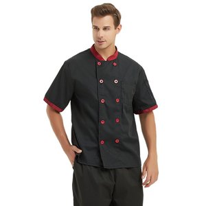 เสื้อโค้ทเชฟแขนสั้นสำหรับทุกเพศ, เสื้อแจ็คเก็ตผ้าฝ้ายแขนยาวทนความร้อนสำหรับเชฟร้านอาหารเสื้อโค้ทสีขาว - Product Image 3