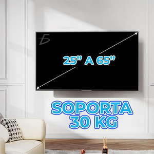 Supporto TV Moderno Inclinabile 25-65 Pollici, Stand LCD in Acciaio Girevole, Capacità di Carico 30 kg, per Soggiorno, Staffa Piatta Inclusa - Product Image 6