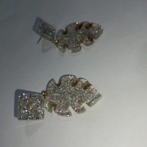 <b>Resin</b> Earrings with Gold Plated Ear Hooks Classic Natural Crafts Wooden <b>Jewellery</b> - Product Image 3