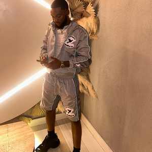 Conjunto de chaqueta cortavientos transpirable de dos piezas para hombre, chándales cortavientos estampados al por mayor para hombre y mujer - Product Image 5