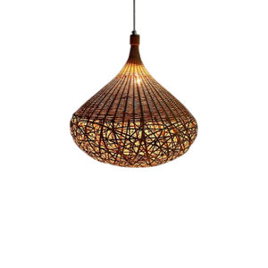 Vente en gros de lampes suspendues en bambou pour le salon, la chambre à coucher le restaurant, le fantastique lustre décoratif, ovale, rectangle, plafond facile - Product Image 1