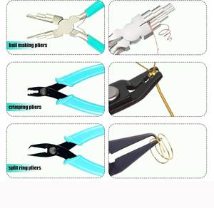 INSTRUMENTS CHIRURGICAUX INTENSES Ensemble de pinces à bijoux en acier au carbone de 11 pièces pour la fabrication de bagues avec des pinces et des outils de réparation de perles - Product Image 5