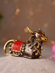 Potente Figura Decorativa de Toro de Latón, Hecha a Mano, para Vestíbulo, Estante, Balcón, Mesa de Estudio, Pieza Decorativa Moderna - Product Image 5