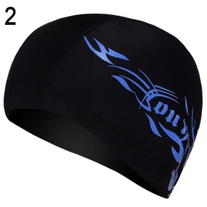 Gorro de Natación Ultrafino para Hombre y Mujer, Gorro de Nailon Elástico con Estampado de Flores, Protección para los Oídos, Pelo Largo, Tamaño Libre - Product Image 2