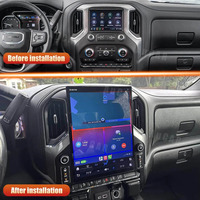 Aucar Tesla 15.6 "Android 13 lecteur DVD de voiture Navigation GPS pour Chevrolet Silverado GMC Sierra 2019-2024 autoradio écran tactile