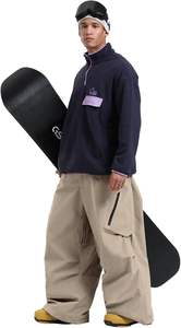 Pantalones de esquí para mujer, holgados, Cargo100 % poliéster, pantalones de Snowboard, sueltos, informales, con múltiples bolsillos, aislados, deportivos, impermeables, a prueba de viento - Product Image 3