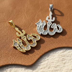 New Arrivals 1.00 carat Hip Hop Islam Allah <b>Pendant</b> Iced Out Round VVS Moissanite Customized Letter Necklace 925 <b>Silver</b> <b>For</b> <b>Men</b> - Product Image 2