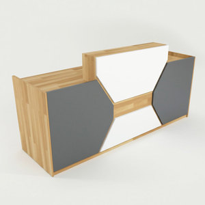 Mostrador de Recepción Moderno y Lujoso BLT68015 con Cajones Resistentes de Madera de Caucho para Clínica, Hotel, Salón de Belleza, Gimnasio, Escuela, Bar, Spa - Product Image 1