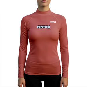 2025 directo de fábrica OEM ODM personalizado de manga larga personalizado Color serigrafía Rash Guard compresión Surf camisa UPF50 - Product Image 6