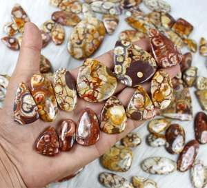 Piedra preciosa de ojo de pájaro a granel para colgante joyería ojo de pájaro jaspe cabujón piedras de diseñador piedra preciosa suelta para collar pulido a mano - Product Image 5