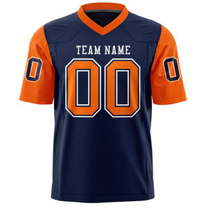 Custom Embroidery Logo Breathable Printed Loose Fit Streetwear American <b>Football</b> Jersey Short Sleeve OVERSEAS SPORTS - Product Image 3