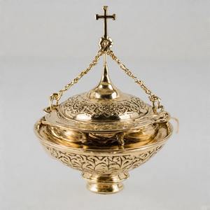 TriniBurn Holy Flame Brûleur d'encens à charbon de bois antique Encensoir en laiton fabriqué à la main pour la messe et les offrandes spirituelles - Product Image 4