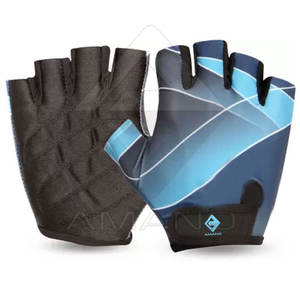 Gants de gymnastique à demi-doigts en cuir pour hommes avec support de poignet pour les entraînements d'haltérophilie - Product Image 1
