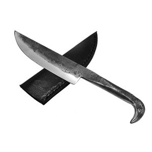 Cuchillo vikingo de acero de alto carbono forjado a mano Juego de cubiertos forjados a mano Cubiertos vikingos Cuchillo Cuchara y tenedor - Product Image 1