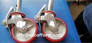 Roue pivotante en PU essentielle pour la construction Échafaudages de conception moderne avec mobilité facile - Product Image 3