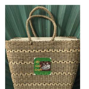 Moda de verano Seagrass Tote Bag Hecho a mano Cómodo Durable Elegante Beach Shoulder Bag para mujeres - Product Image 4