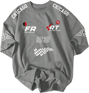 T-shirts unisexes pour hommes en coton/soie avec logo personnalisé, coupe ajustée, respirants, lavés, formels, streetwear, grandes tailles - Product Image 3