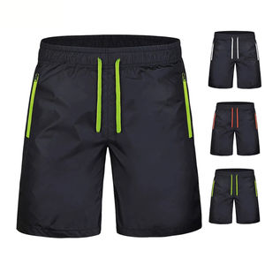 Pantalones cortos deportivos informales para hombre, con cremallera, diseño superior transpirable, chándal de entrenamiento de culturismo, pantalones cortos sólidos para ropa deportiva - Product Image 1