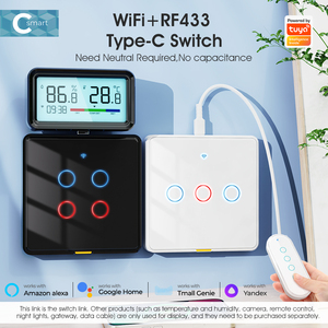 Interruptor Inteligente para Hogar, Oficina, Hotel, Apartamento, Control Remoto Inalámbrico WiFi Tuya, Temporizador de Voz, Programación, Compatible con <span class=keywords><strong>Alexa</strong></span> y Google - Product Image 2