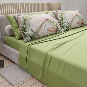 Parure de draps tissés modernes 6 pièces 300 fils/cm² rafraîchissants pour usage domestique/hôtelier, matériau premium infroissable et anti-boulochage, personnalisable OEM - Product Image 4