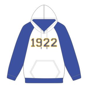 Année de fondation 1922 Sigma Gamma Rho corps blanc bleu manches raglan pull à capuche SGRho sororité vêtements Divine Nine HBCU - Product Image 2