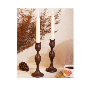 Candelero de madera maciza de primera calidad con aspecto rústico natural para una elegante decoración interior del hogar disponible en suministro mundial - Product Image 3