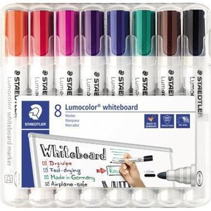 Marqueurs pour tableau blanc STAEDTLER Lumocolor 351 2 mm, couleurs assorties, 8 pièces/paquet - Product Image 1