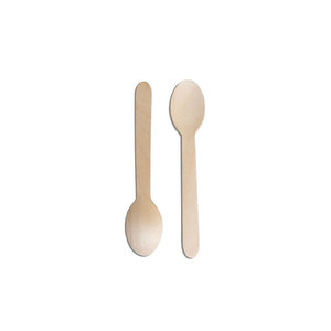 Tremendos grados Cubiertos ecológicos Vajilla 16cm Camping Cuchara de madera desechable - Product Image 1