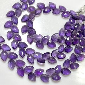 Precio de fábrica amatista facetada pera y hoja forma Briolette cuentas de piedras preciosas naturales para la fabricación de joyas - Product Image 4