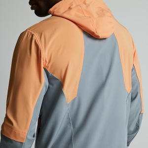 Veste active légère en polyester extensible à blocs de couleurs pour l'extérieur veste coupe-vent de sport pour hommes vente en gros - Product Image 4