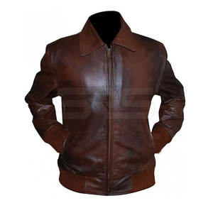 Mejor diseño de los hombres de invierno de diseño personalizado chaqueta de bombardero de cuero 2025 chaquetas de invierno de cuero genuino para el invierno - Product Image 1