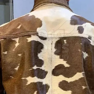 Veste en cuir de vache véritable pour homme personnalisée, style classique de motard, logo frontal, haute qualité - Product Image 3