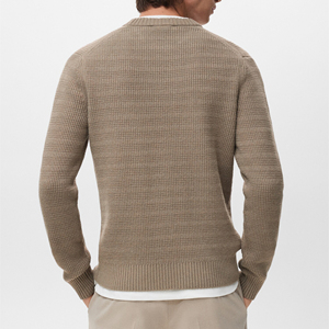 Suéteres de punto de estilo de otoño a la moda para hombre, suéter de punto de gofre de algodón 100%, ropa informal de invierno, suéteres cálidos de hip hop para hombre - Product Image 4